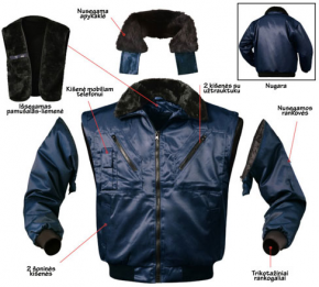 Striukė darbui PILOT, mėlyna/juoda - Image 2